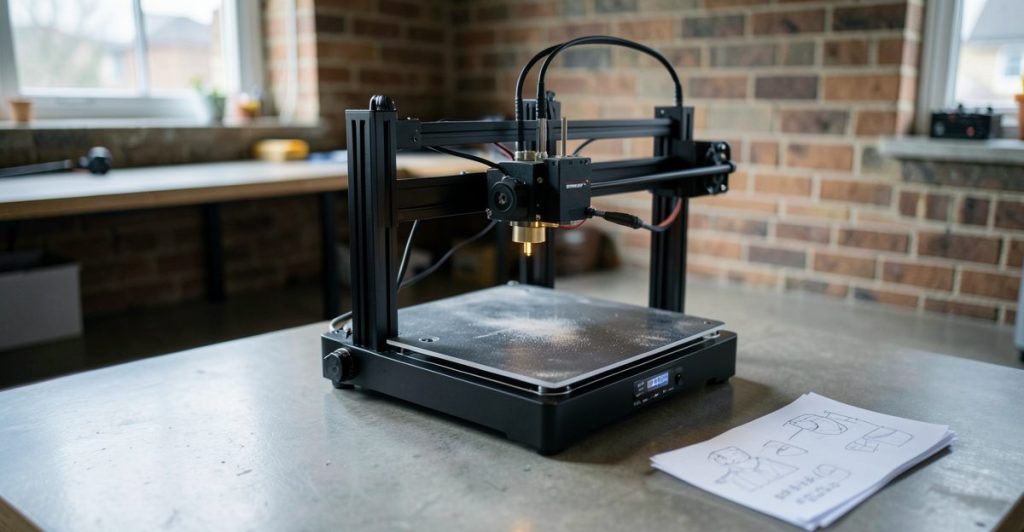 Best 3D Printer For Schools Uk - Thinglab UK 3D printing editorial illustration