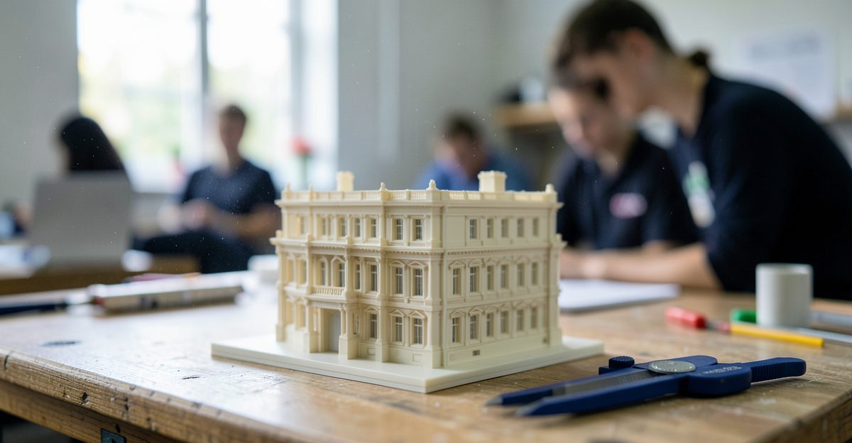 How do UK architects use 3D printing for model making? - Thinglab UK 3D printing editorial illustration