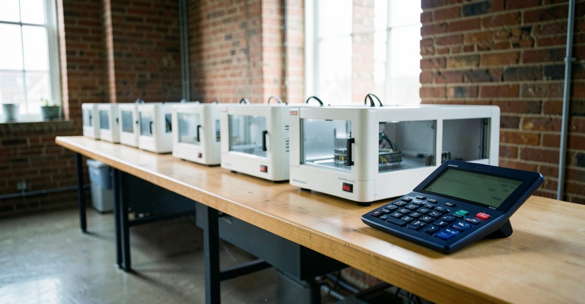 Which 3D printer offers the best value for a multi-classroom setup? - Thinglab UK 3D printing editorial illustration