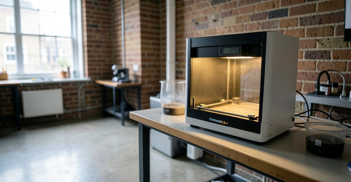 Is the Formlabs Form 3+ worth GBP 2,199 for UK users? - Thinglab UK 3D printing editorial illustration