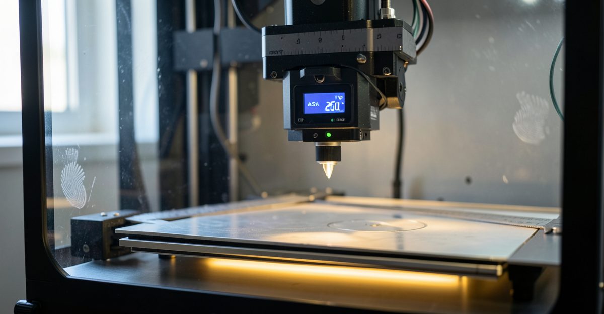 What printing parameters does ASA filament require? - Thinglab UK 3D printing editorial illustration